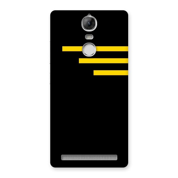 Sports Yellow Stripes Back Case for Vibe K5 Note